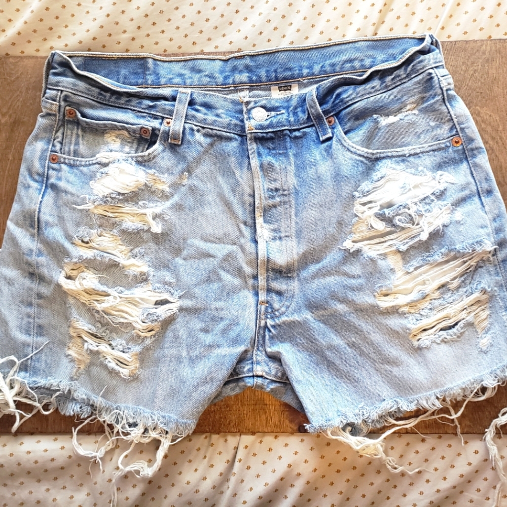 Vintage Levi distressed cutoffs jean shorts